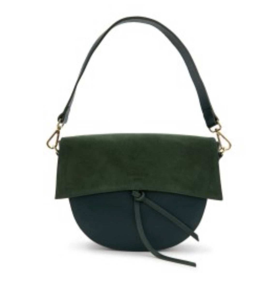 Chic leather & suede Half Moon shoulder/crossbody bag