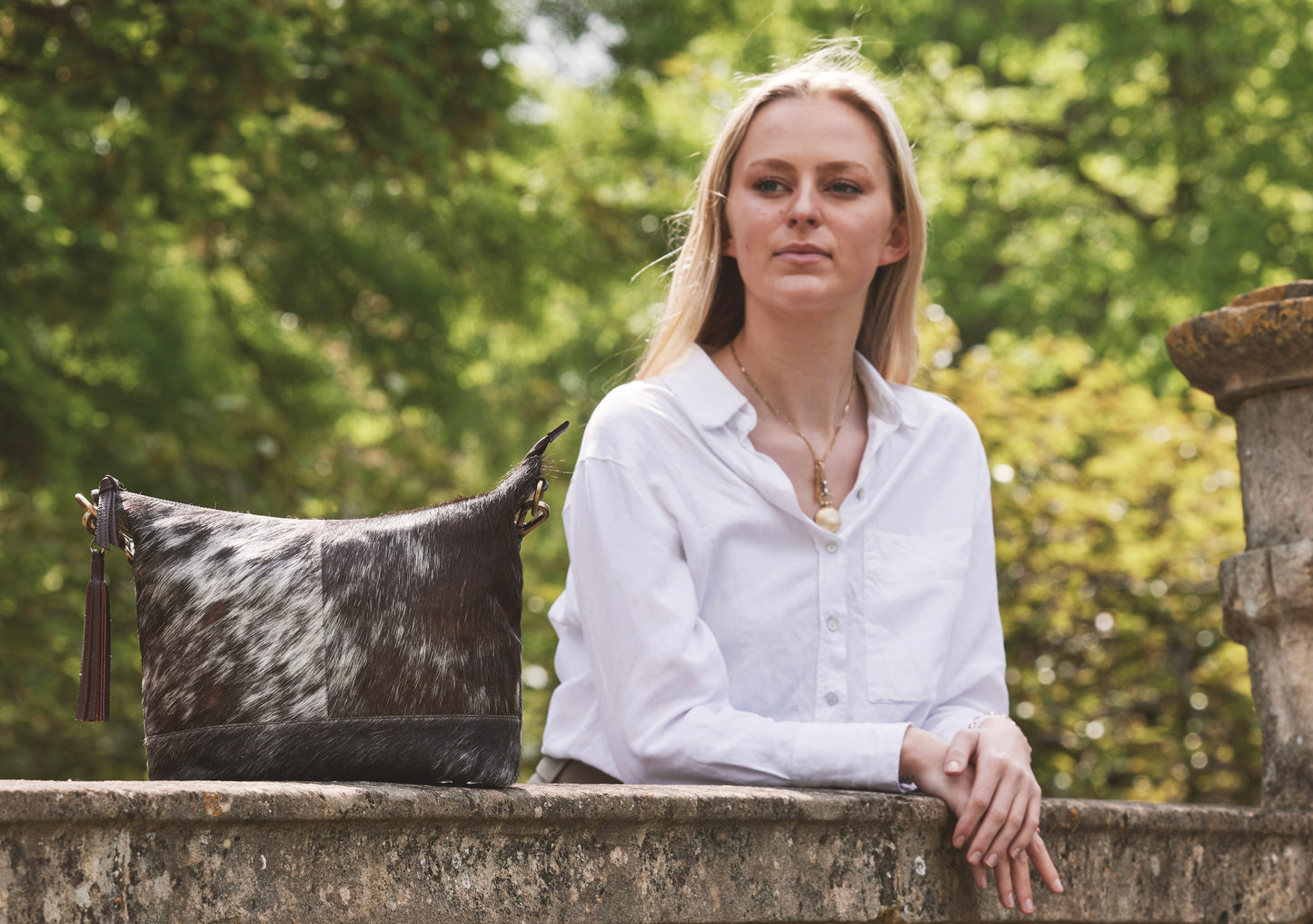 Natural cowhide Hairon leather shoulder /Tote / crossbody bag