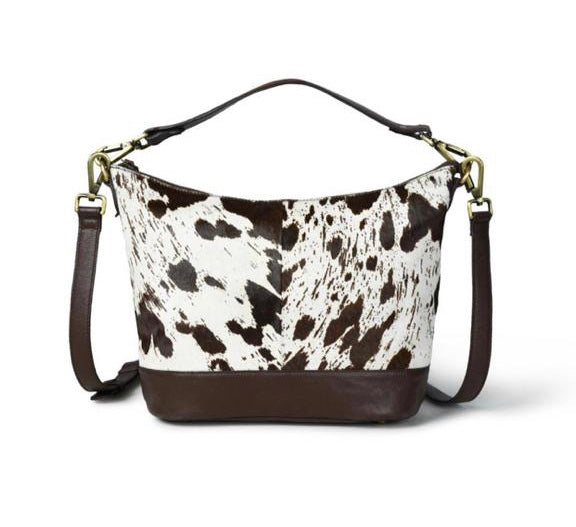 Classic Leather Cow Print Tote Bag