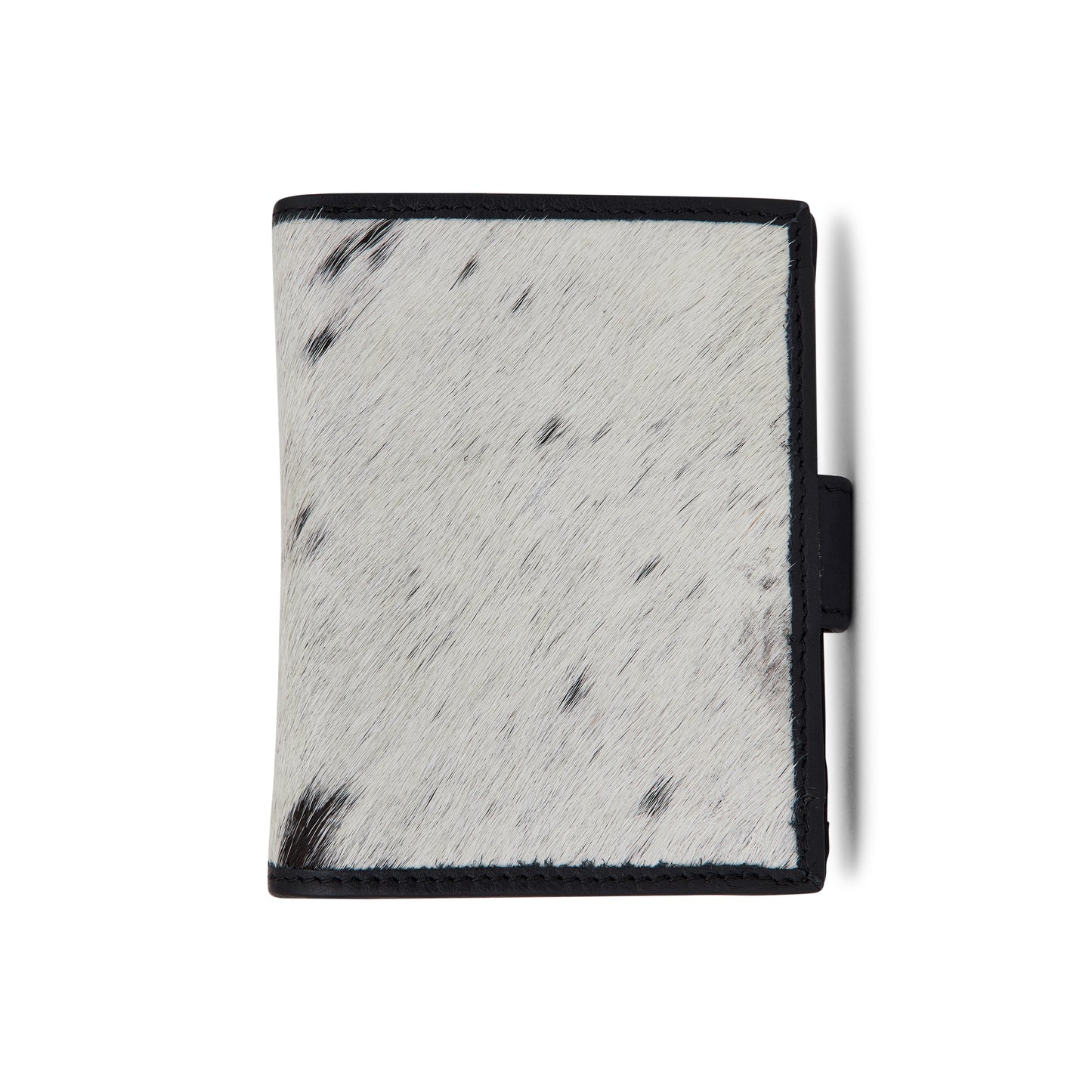 Premium leather wallet Black Cow & Natural Hair-on leather
