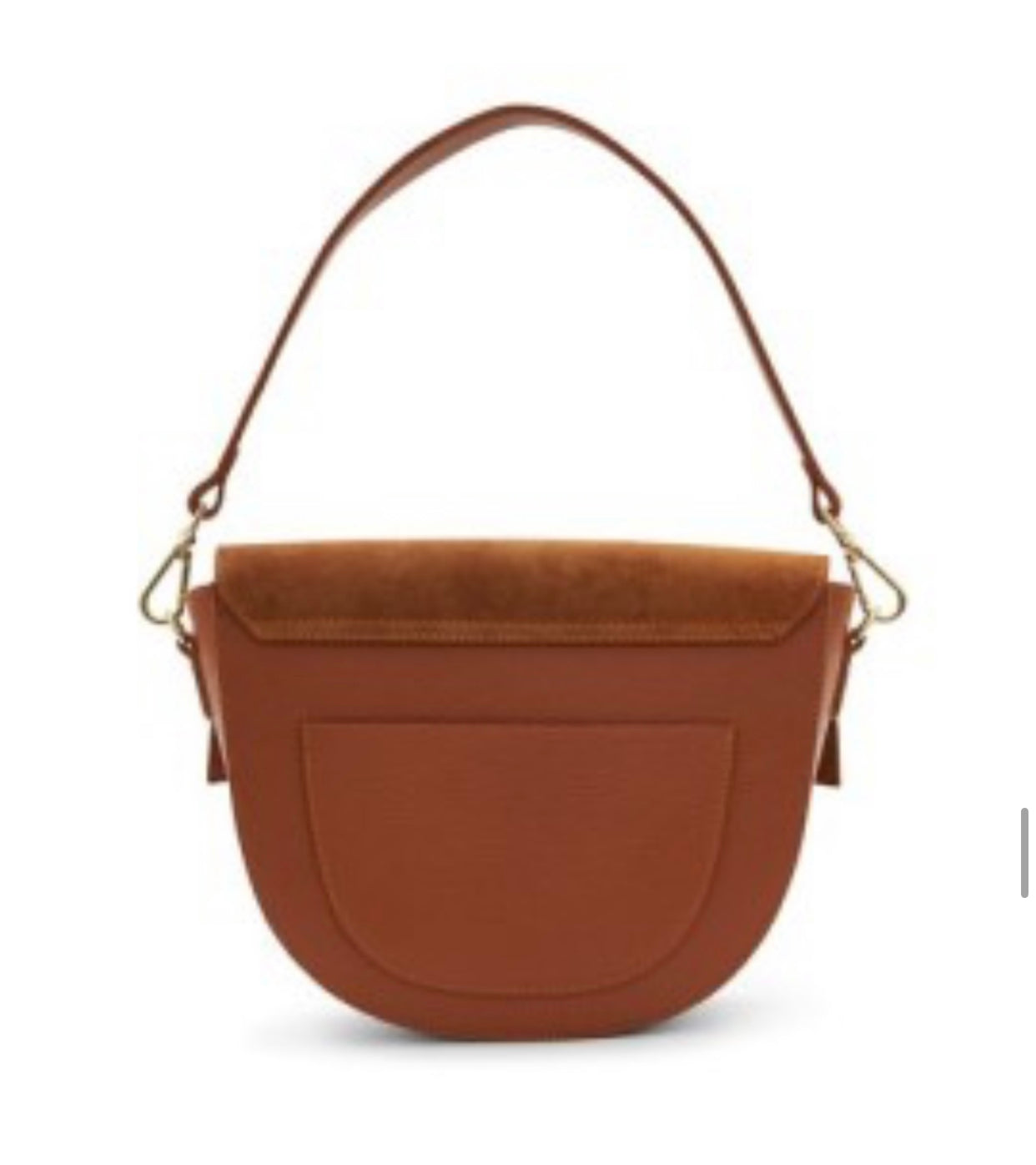 Chic leather & suede Half Moon shoulder/crossbody bag
