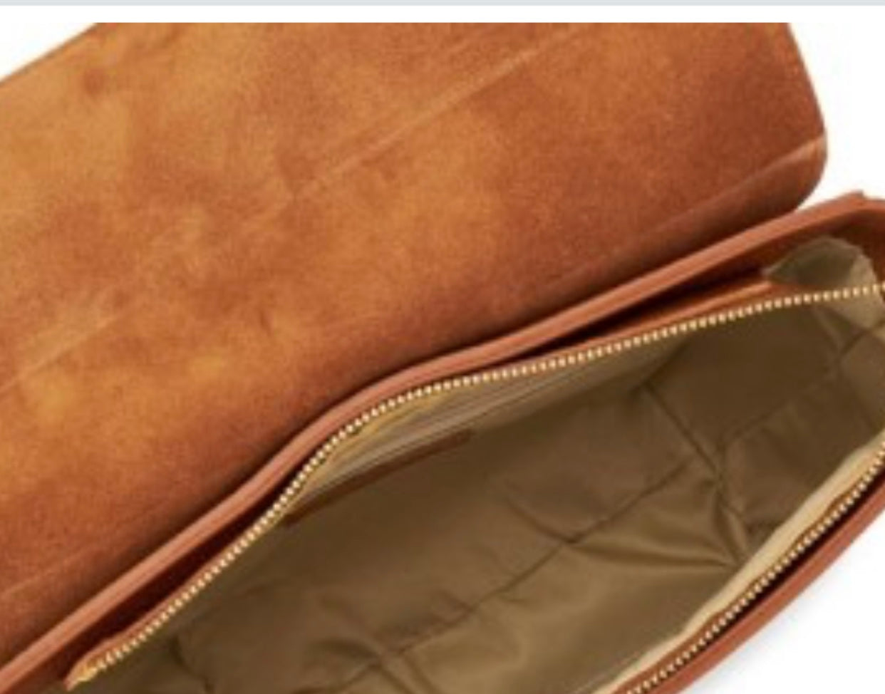 Chic leather & suede Half Moon shoulder/crossbody bag