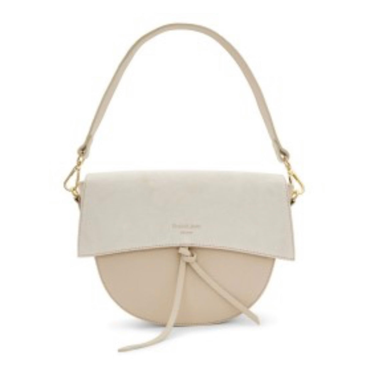 Chic leather & suede Half Moon shoulder/crossbody bag