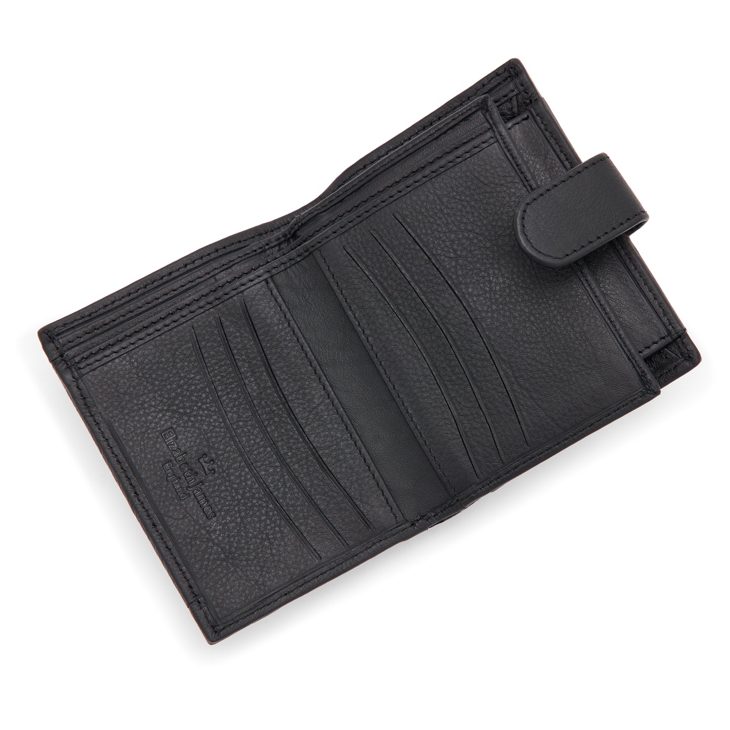 Premium leather wallet Black Cow & Natural Hair-on leather
