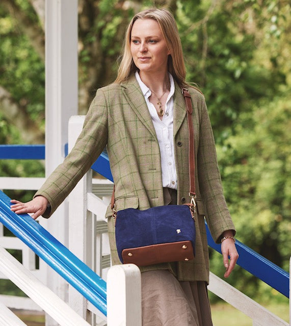 Smaller - sized  every day Shoulder bag- suede leather