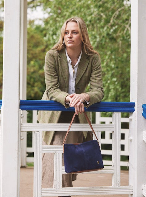 Smaller - sized  every day Shoulder bag- suede leather